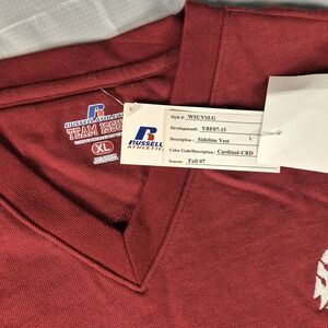 Washington University Cougars Russell Athletic Team Issue NWT Vest sz XL Crimson